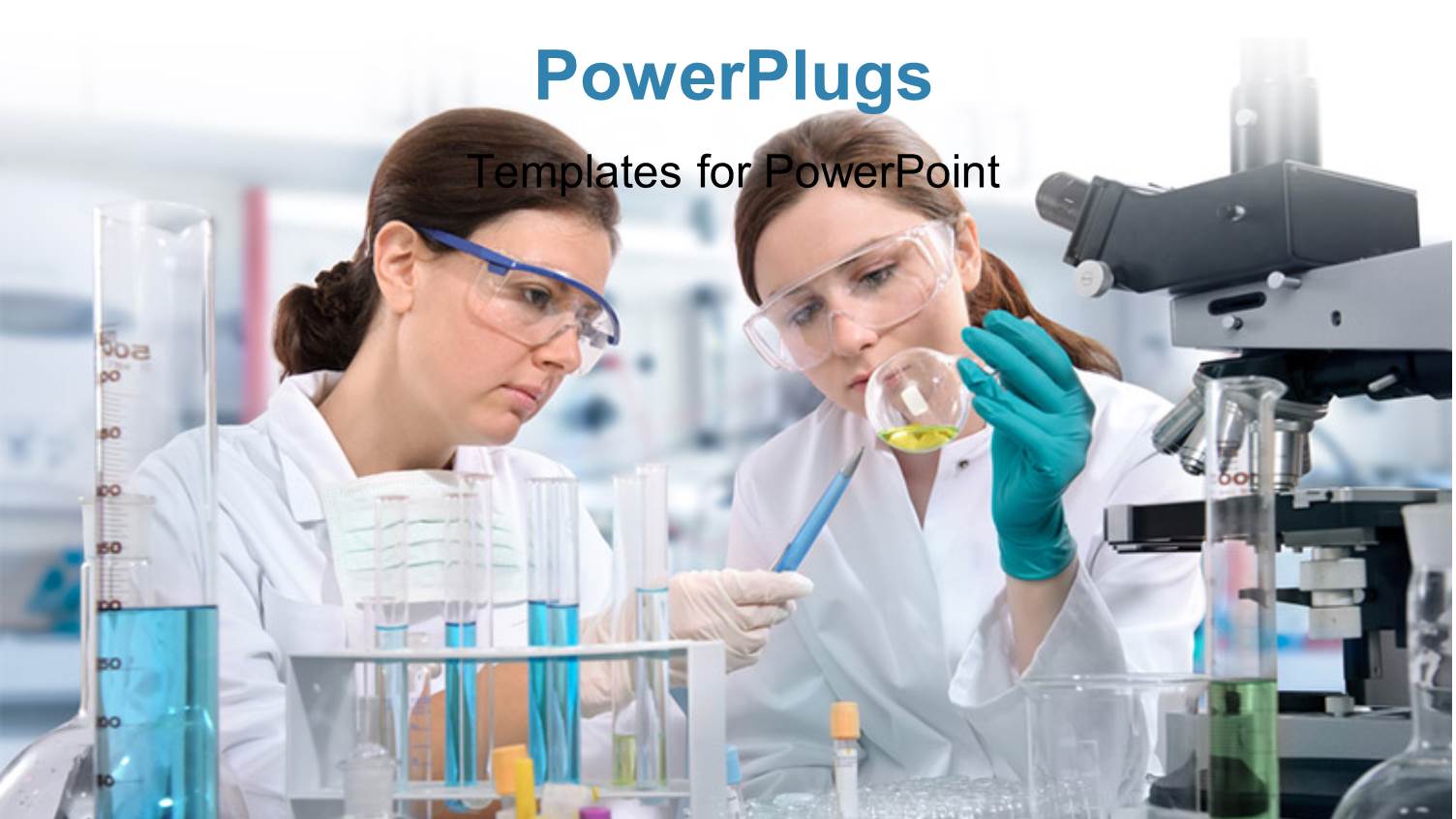Group of Scientists Wearing Specks and Performing Experiments Using Chemicals in Test Tube at the Laboratory