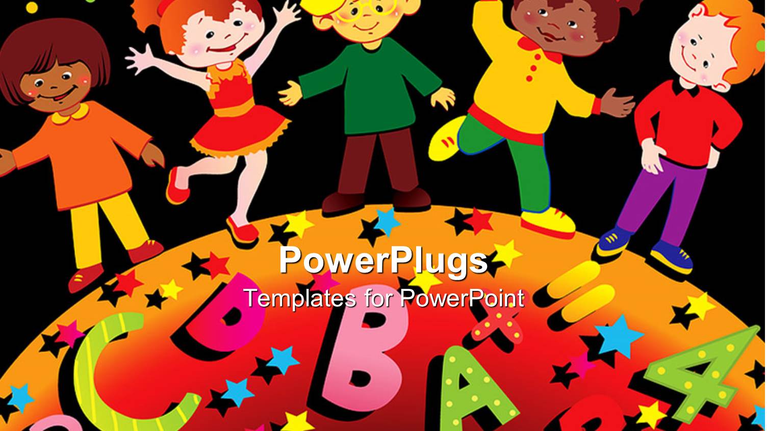 a Group of Smiling School Going Children on Black Background