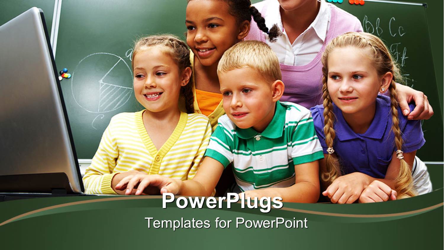 a Group of Students with a Teacher Looking on a Screen