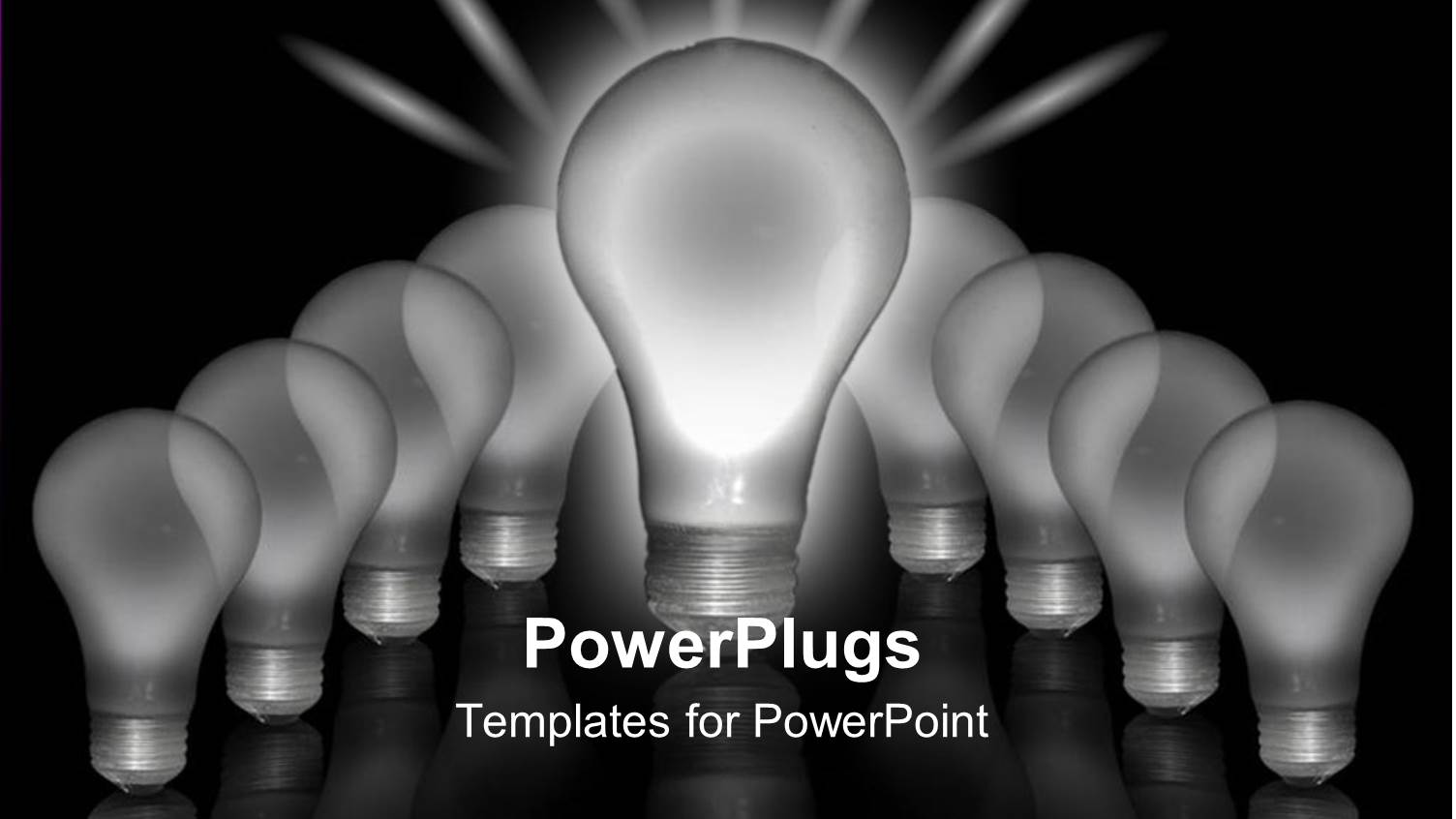 Group of Traditional Light Bulbs with larger Light Bulb in the Middle of Group