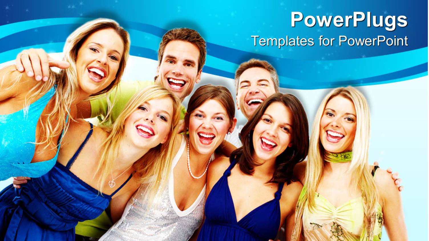 Group of Young Happy People in Party Clothing Having Fun