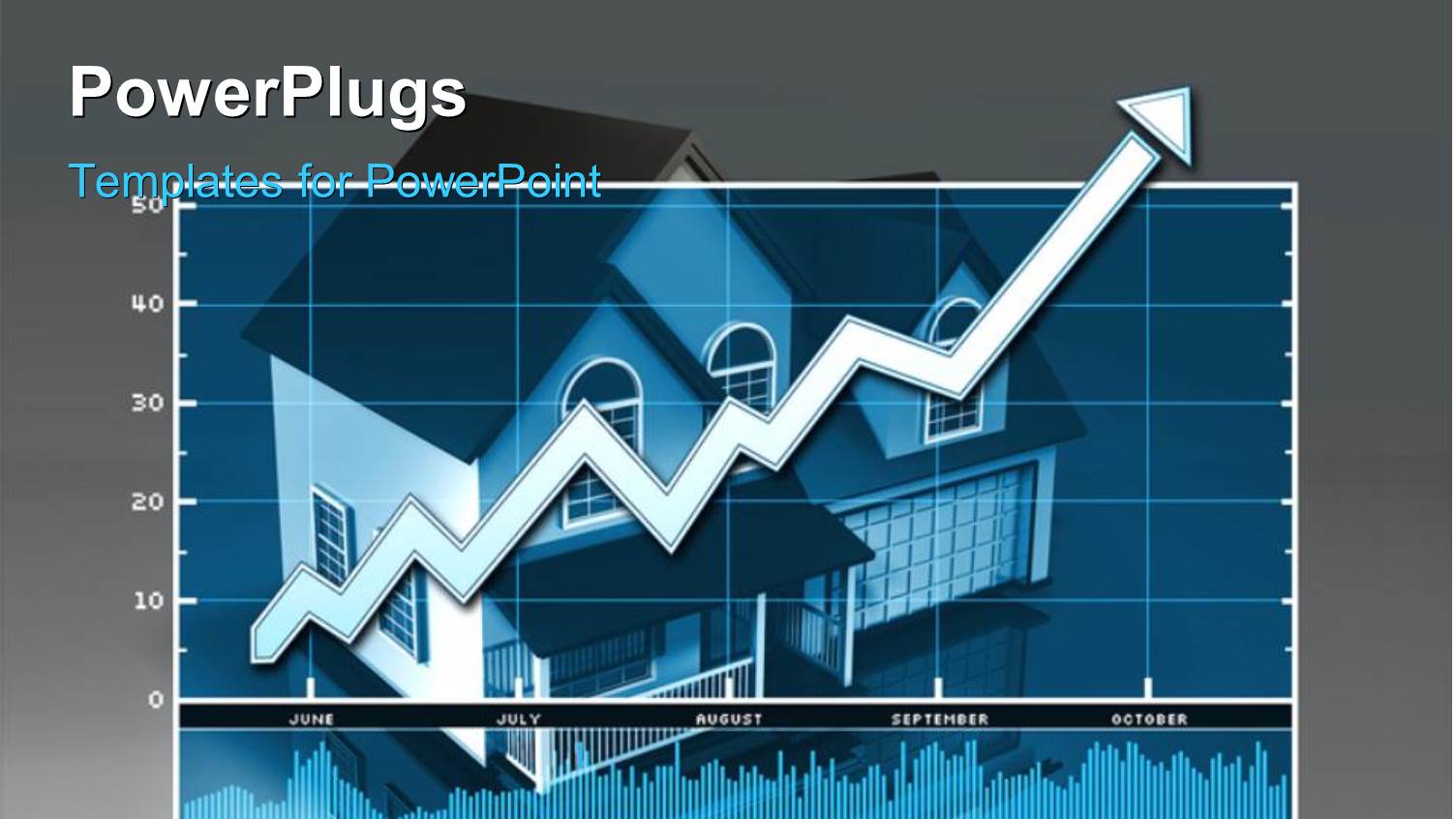 a Growth Arrow with a House in the Background