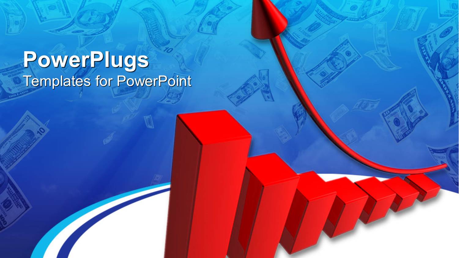 a Growth Bar with Dollar Notes in the Background