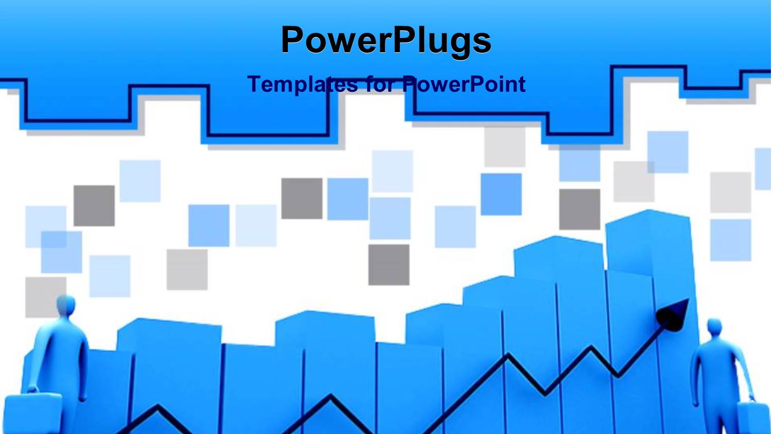 a Growth Bar with Two Figures and a Number of Squares