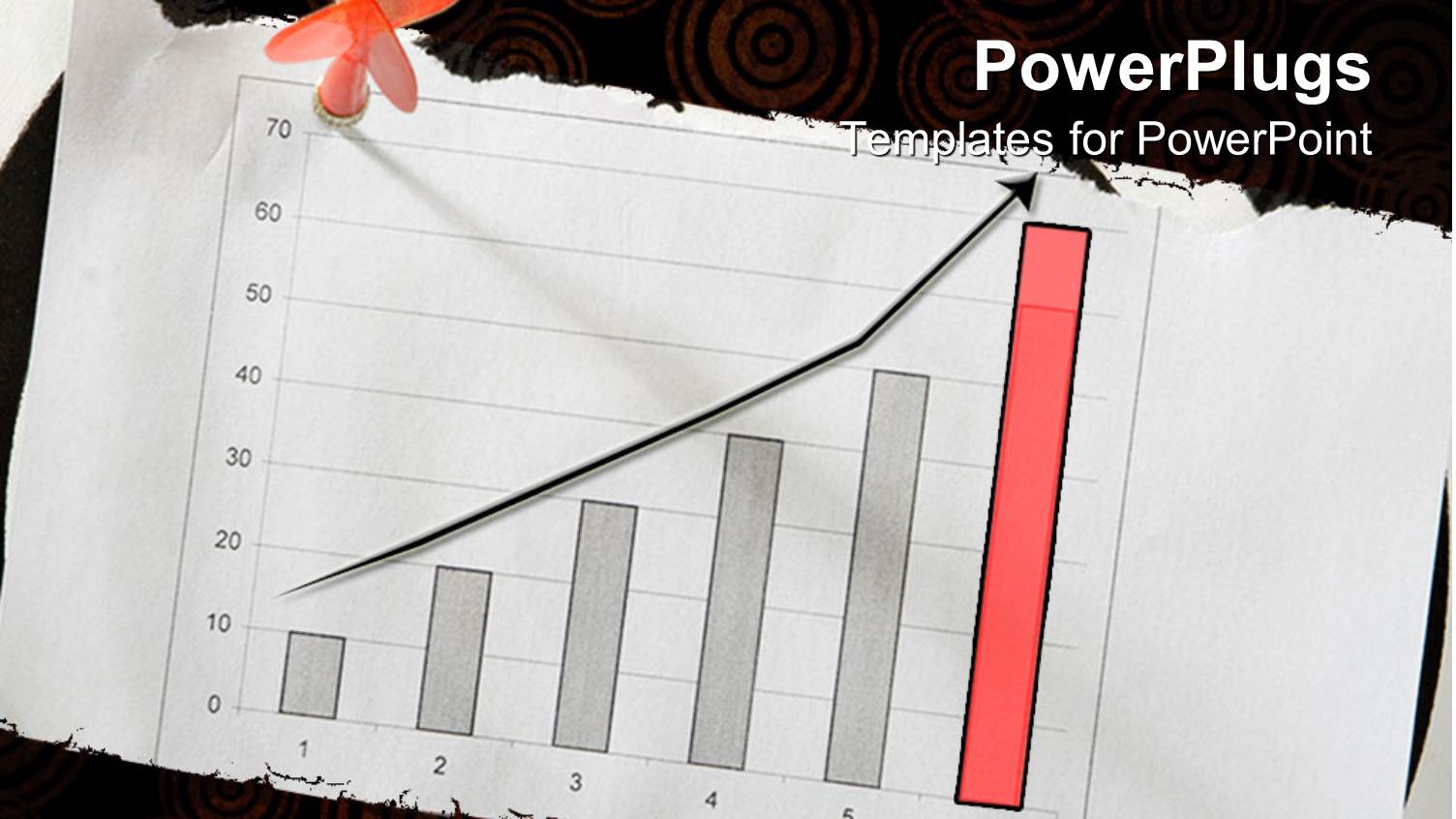 a Growth Chart with a Blackish Background and Place for Text