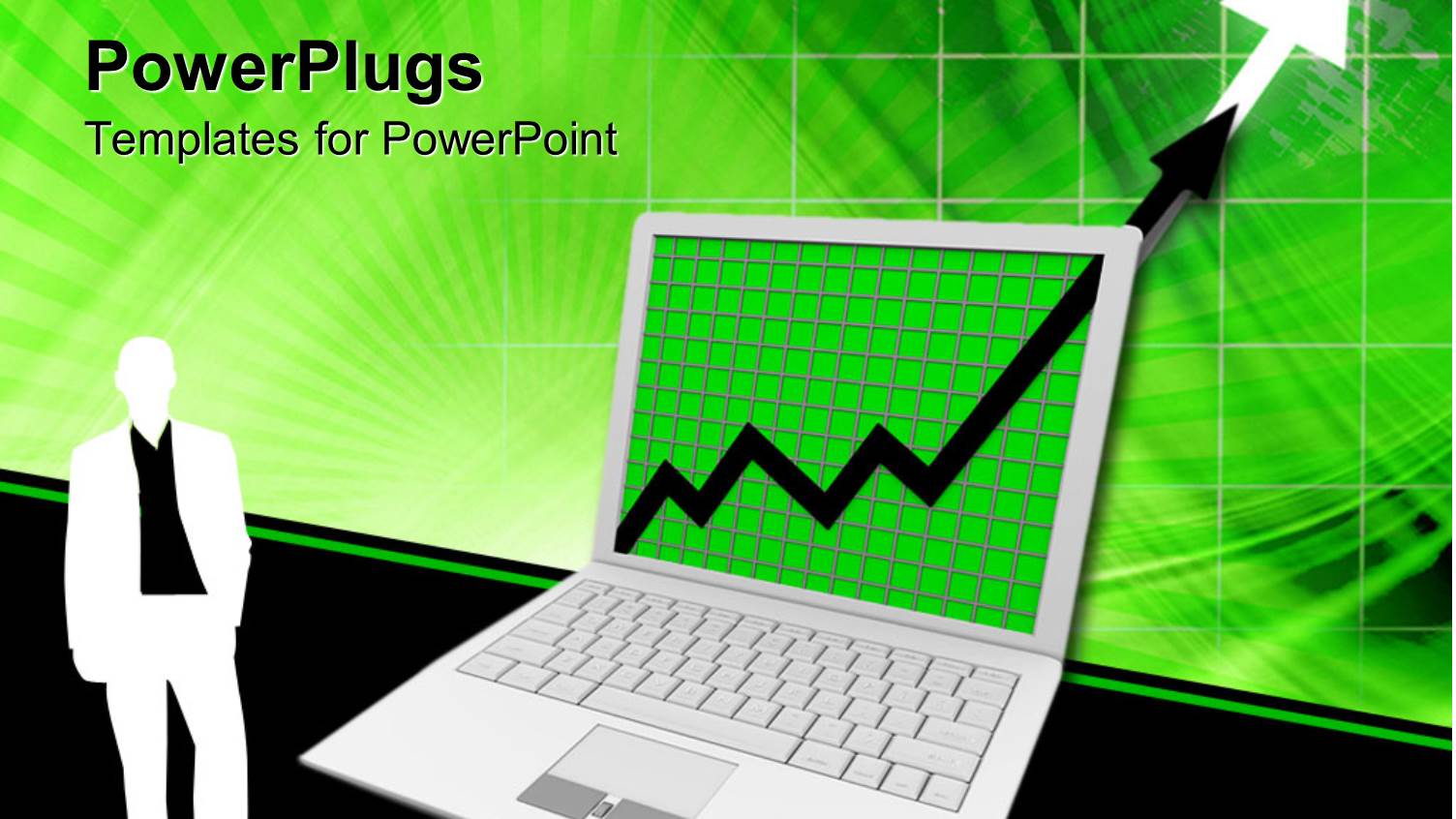 Growth Chart Shoots Upward Out of Computer Screen