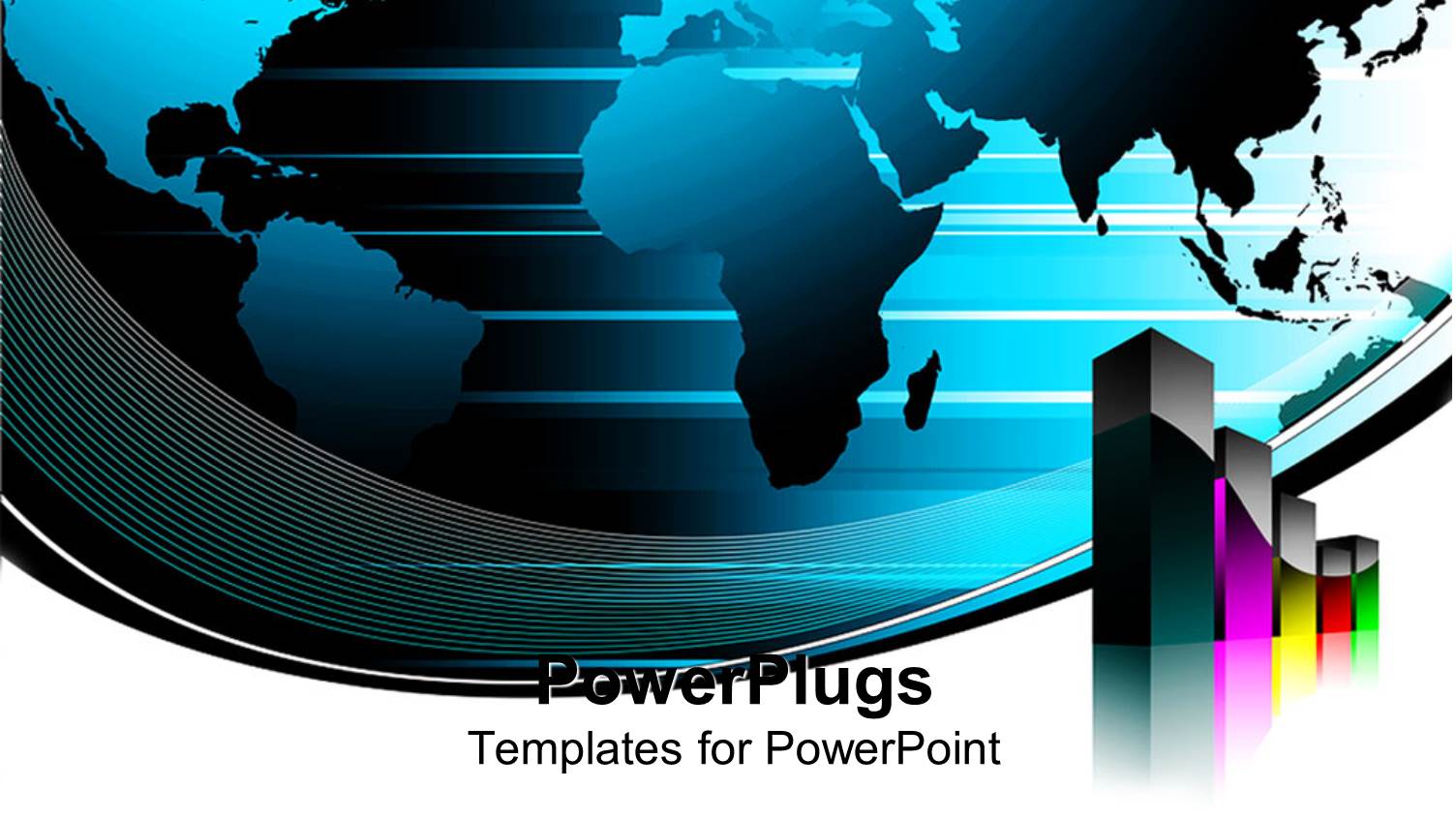 a Growth Graph with Globe in the Background