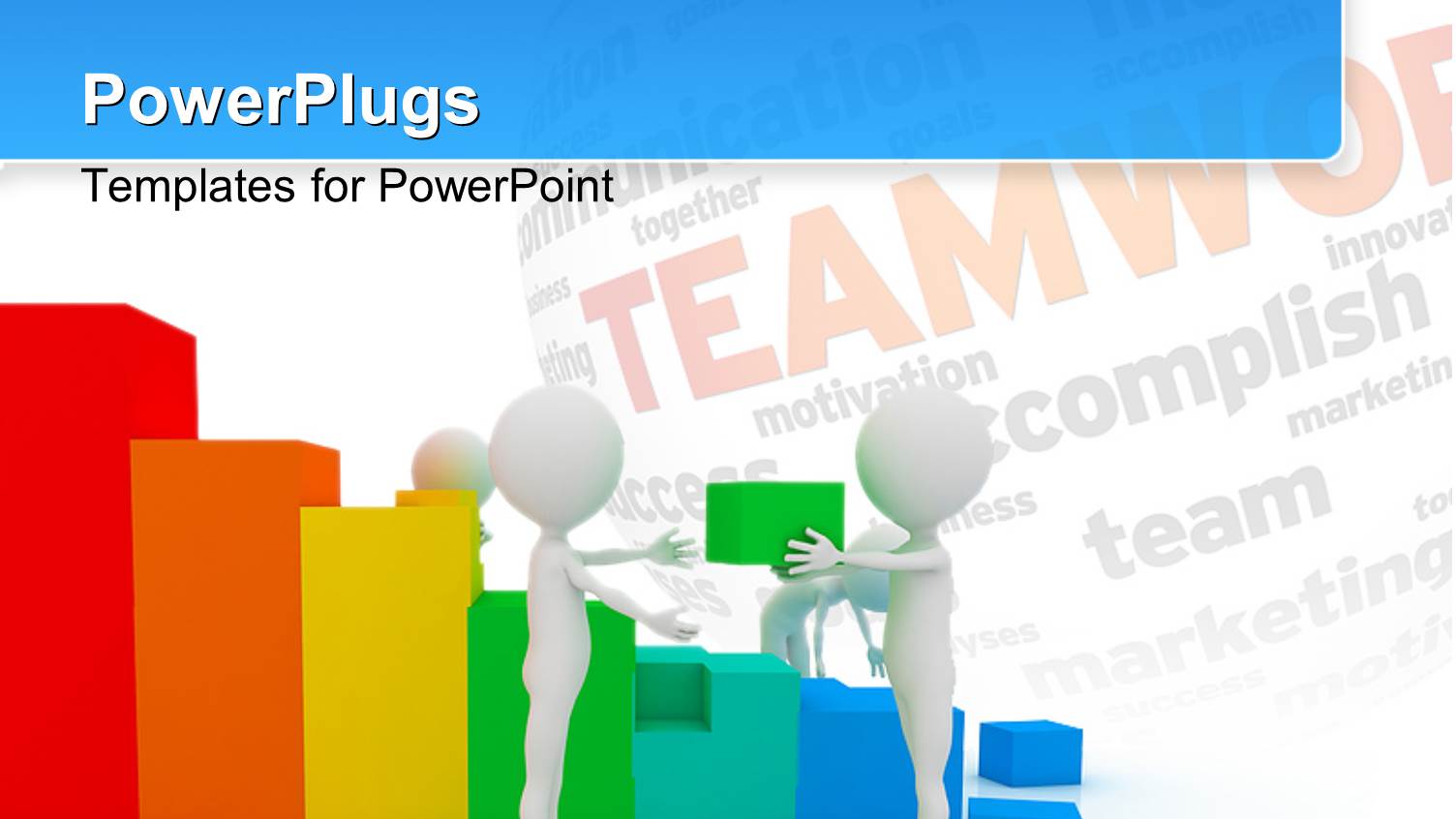 a Growth Graph with the Word Teamwork in the Background