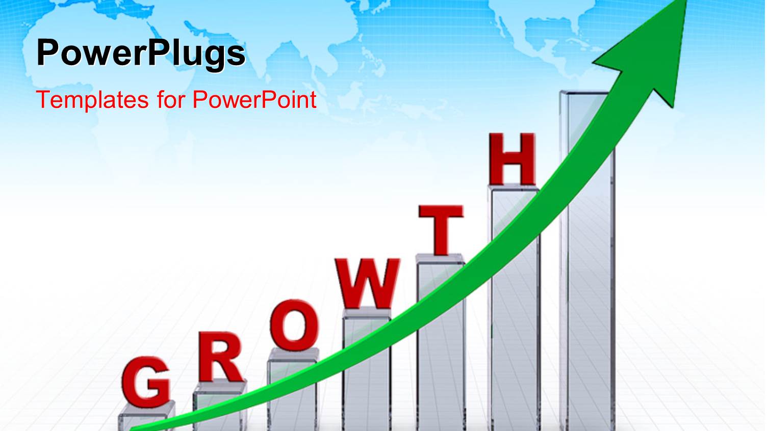 a Growth Table with an Arrow and Map in the Background