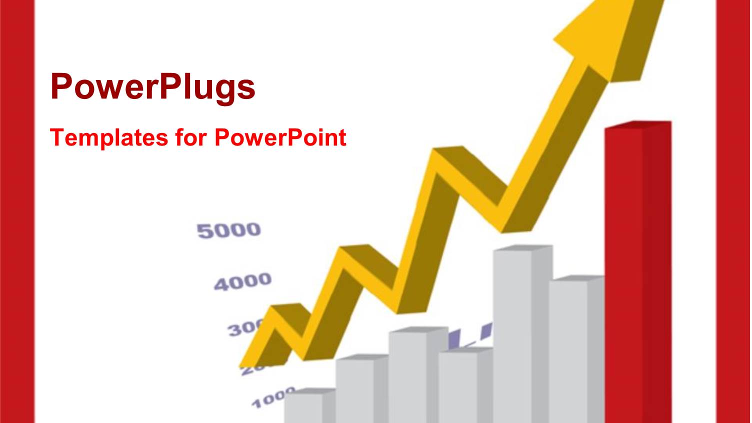 a Grwoth Arrow with a Grwoth Table and White Background