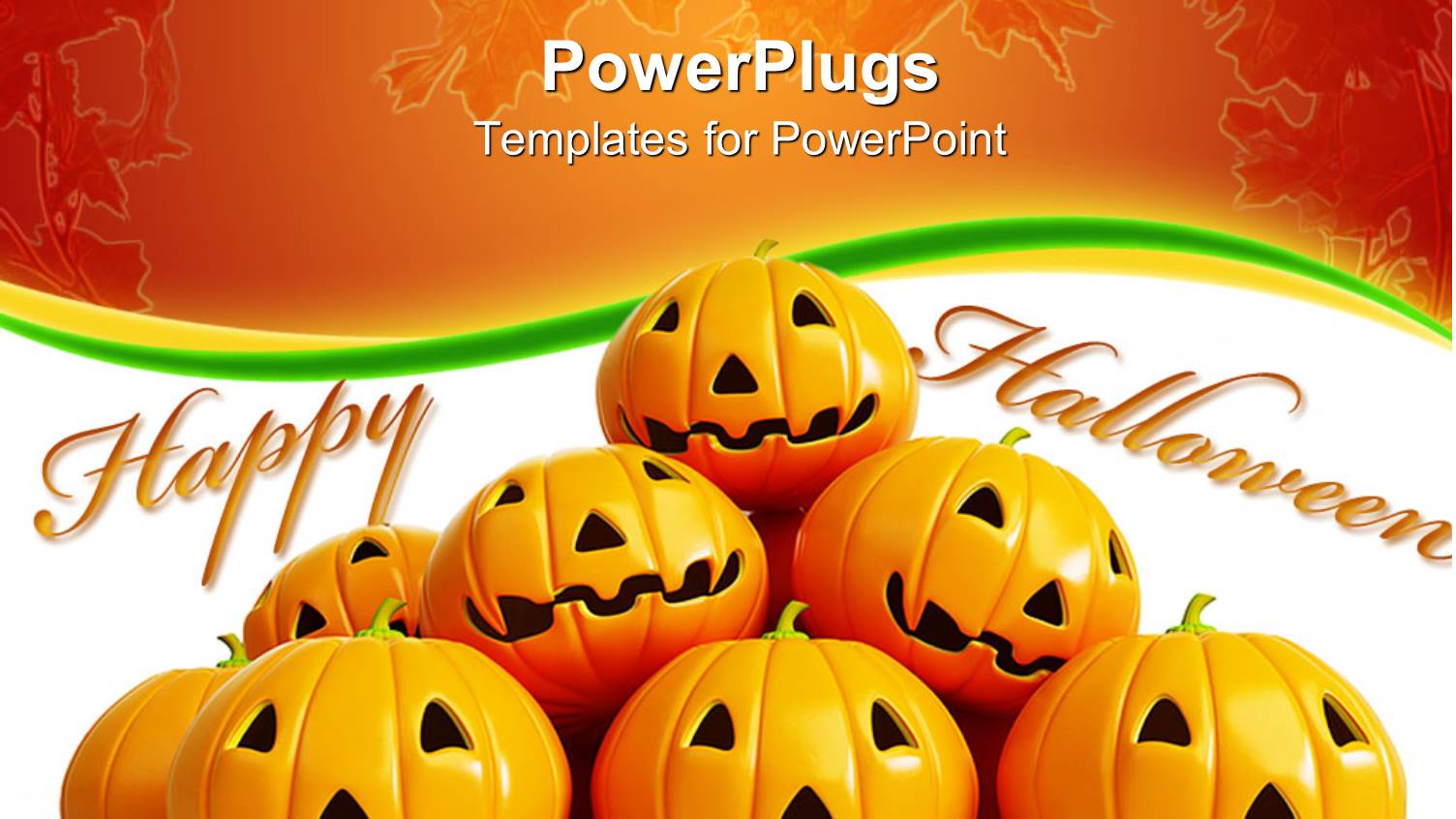 Halloween Theme with Happy Halloween Message and Halloween Pumpkin Faces