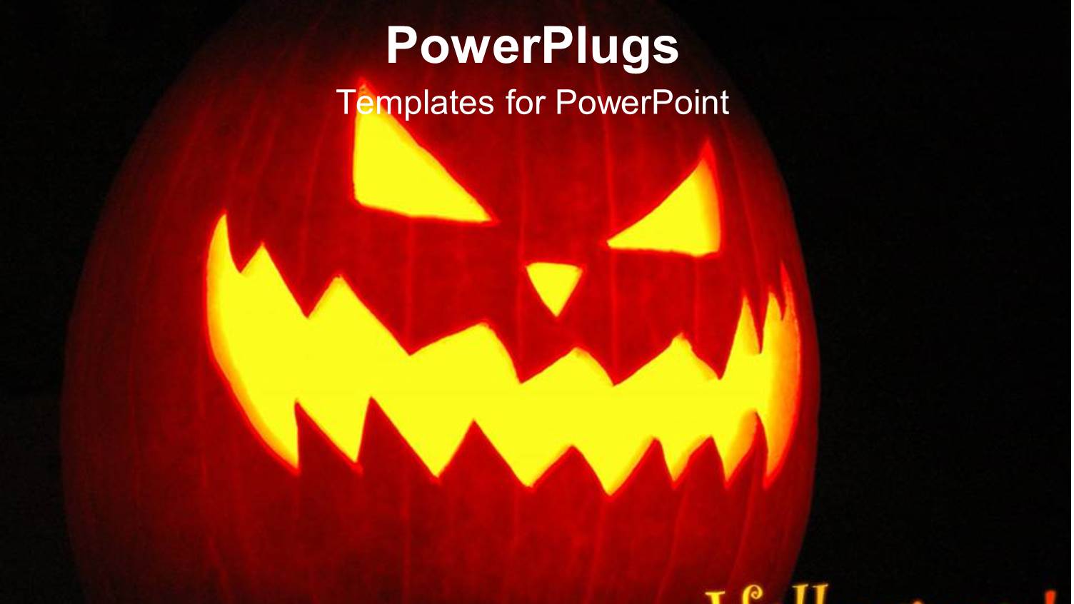 Halloween Theme with Jack-o-Lantern, Halloween Word and Pumpkin with Scary Face