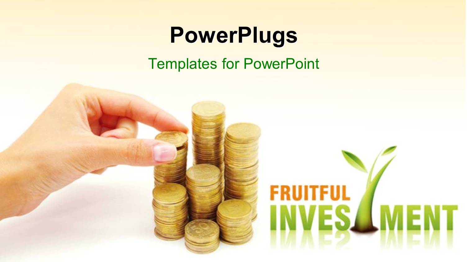 Hand Arranging Stack of Coins on White Background Depicting Financial Investment 