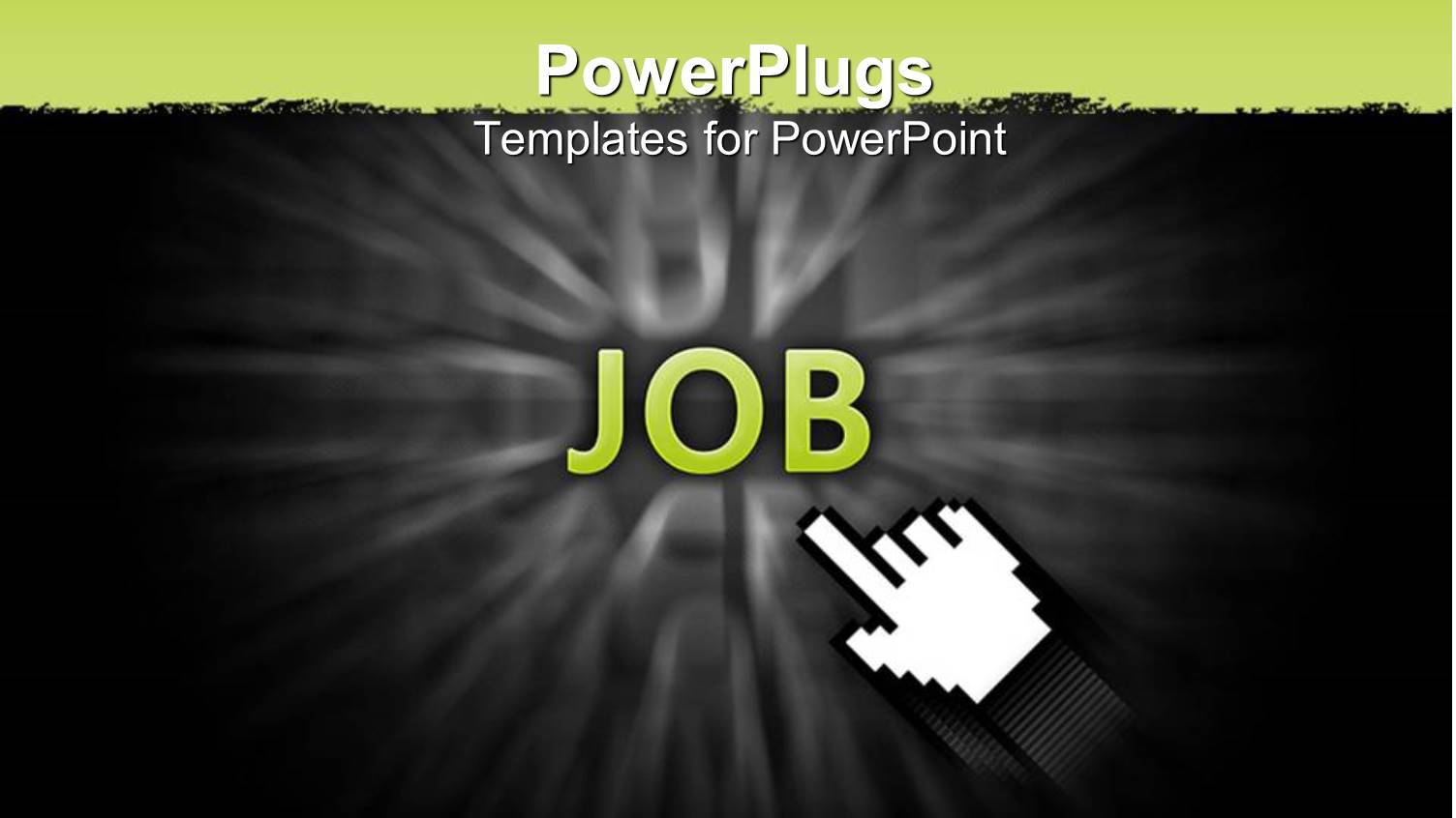 a Hand Clicking on the Job Option with Dark Background