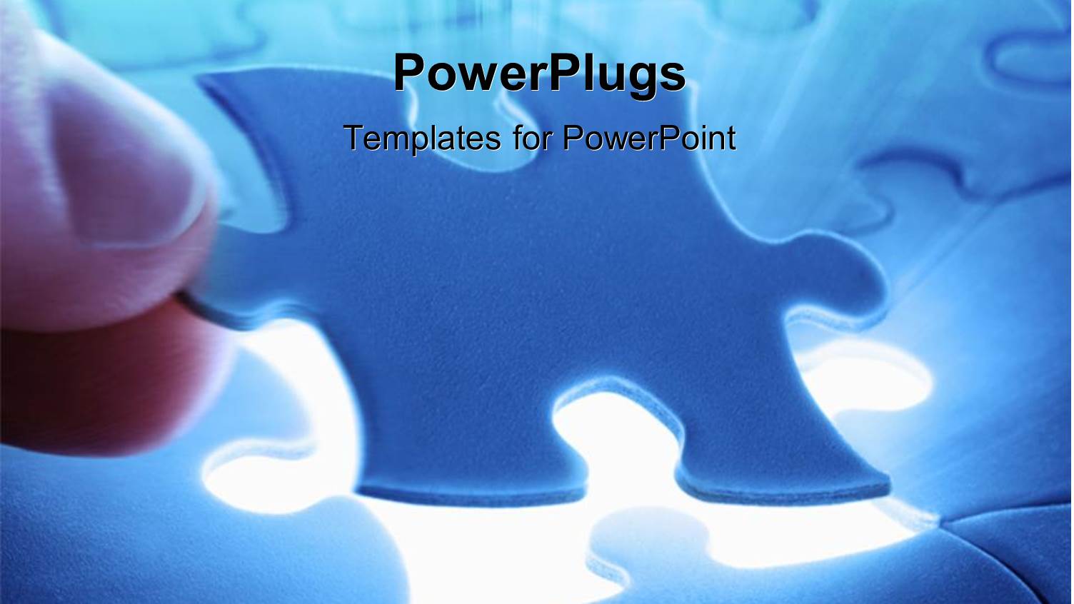 Hand Holding Blue Puzzle Piece Over Light Glow from Missing Spot