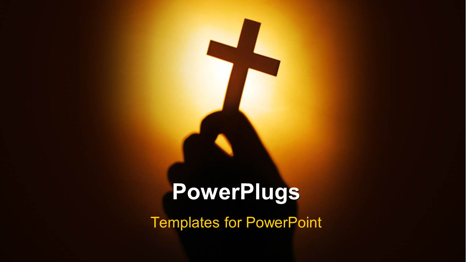 Hand Holding Cross Over with Light Glow in Background