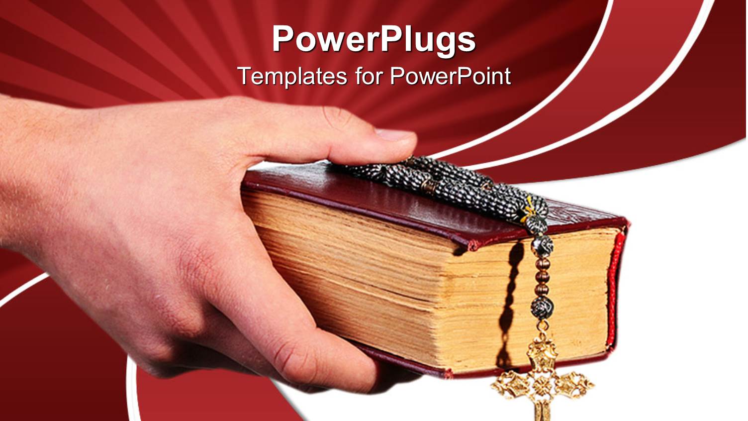 a Hand Holding the Holy Cross and Holy Bible