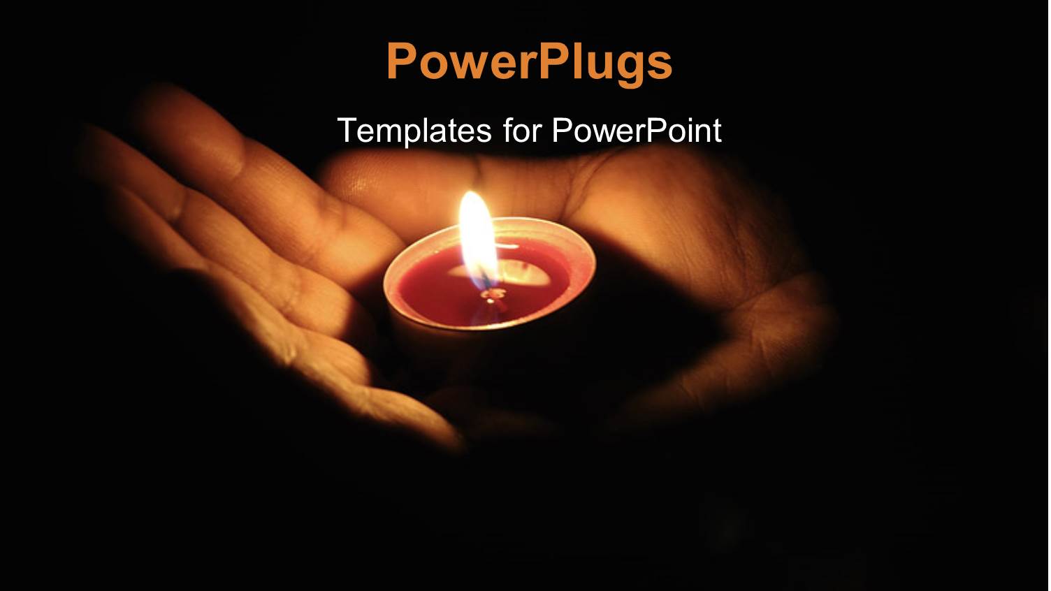 a Hand Holding a little Candle on a Black Background