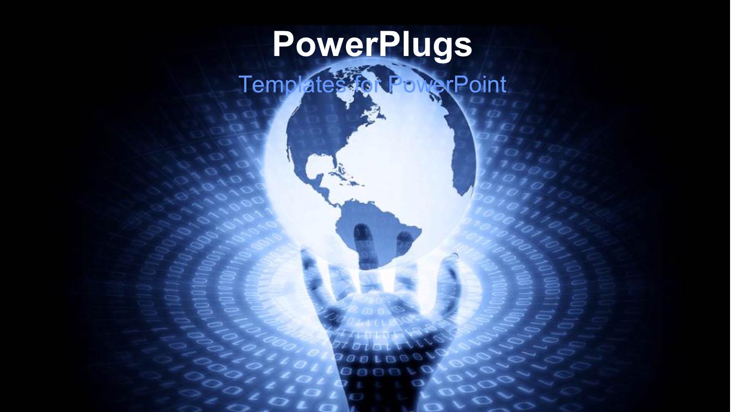 Hand Holding Up Glowing Earth Globe with Binary Numbers Surrounding it