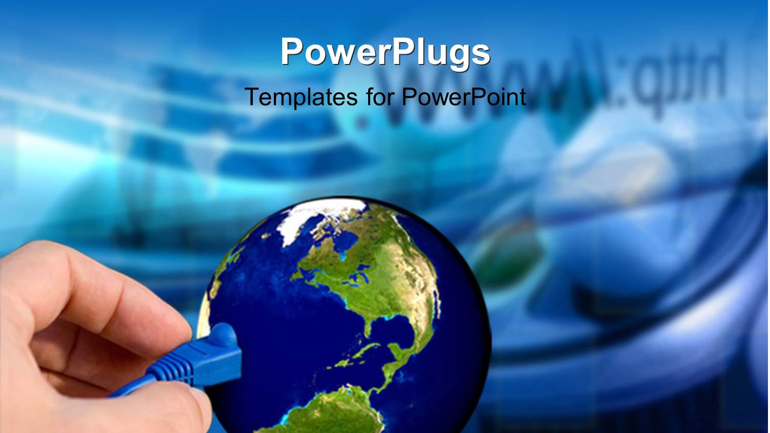 a Hand Plugging a Wire into an Earth Globe