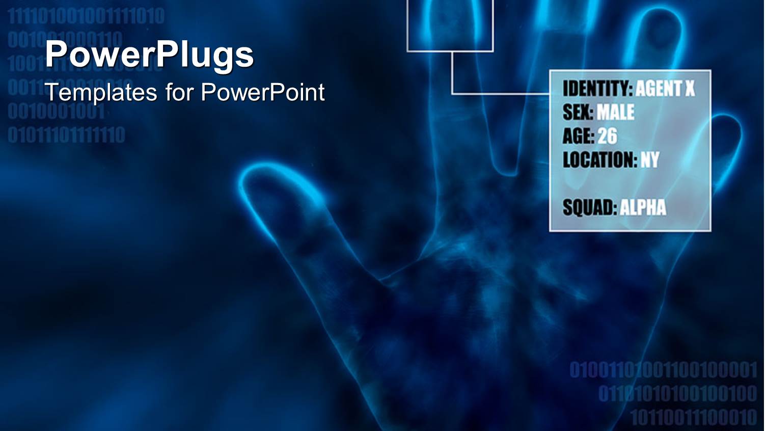 a Hand Print in the Background with the Identification of the Person