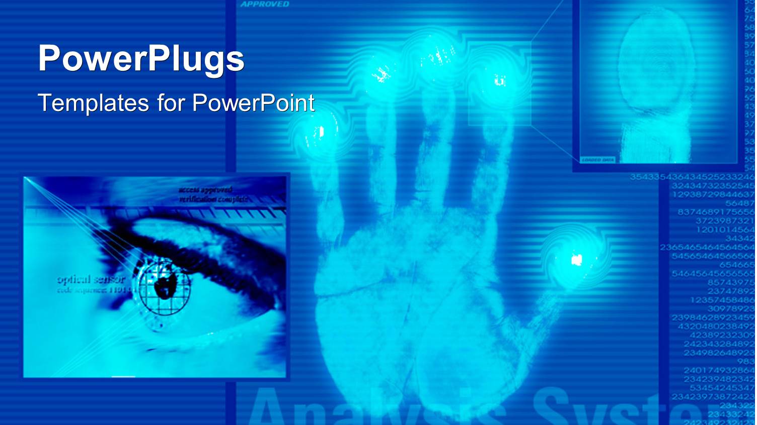 a Hand Print with Bluish Background and Place for Text