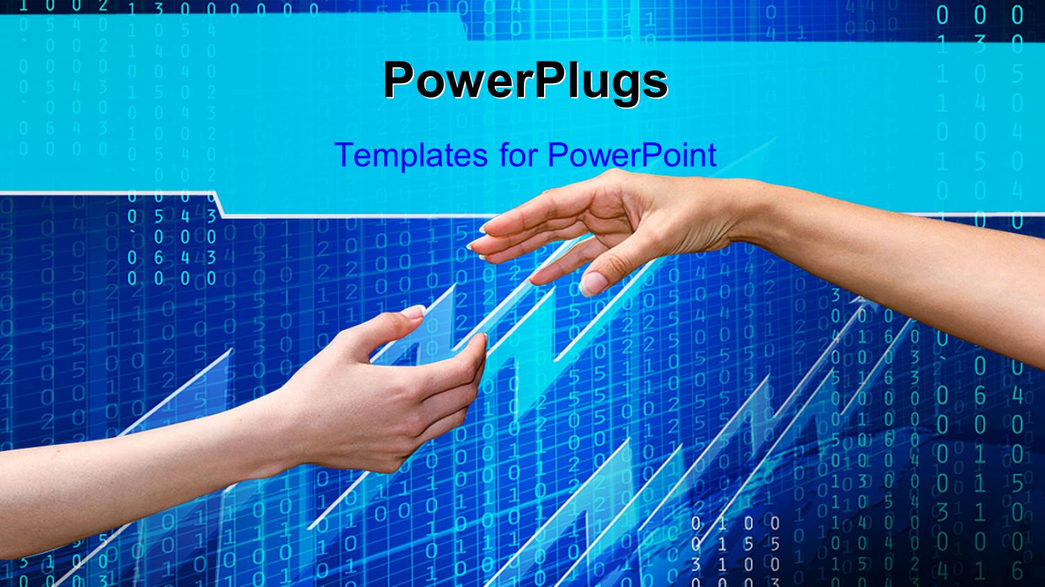 Hand Gestures for Handshake with Binary Numbers in Blue Background