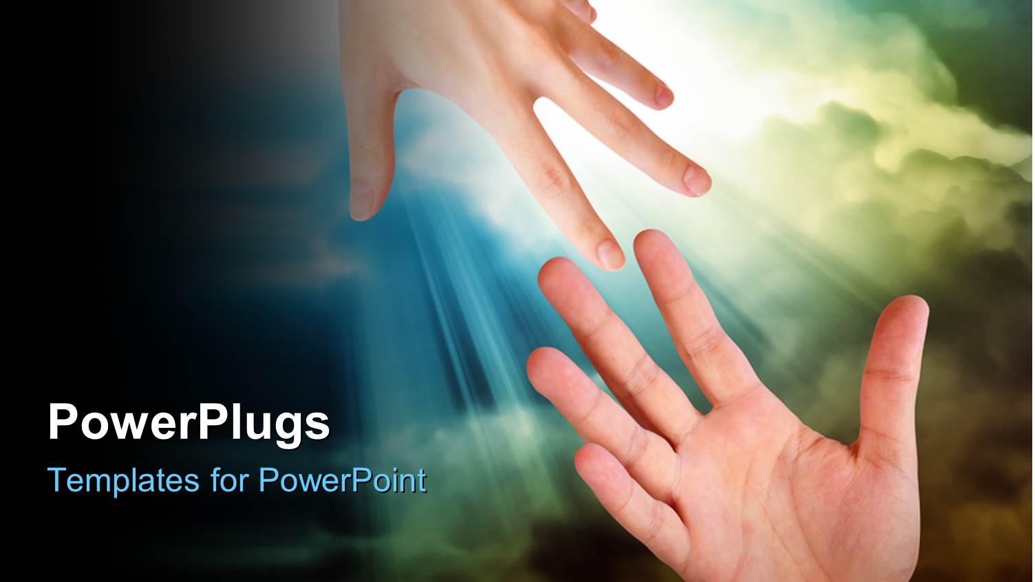 Hand is Reaching Out or Grabbing for Help from Another Hand in the Sky