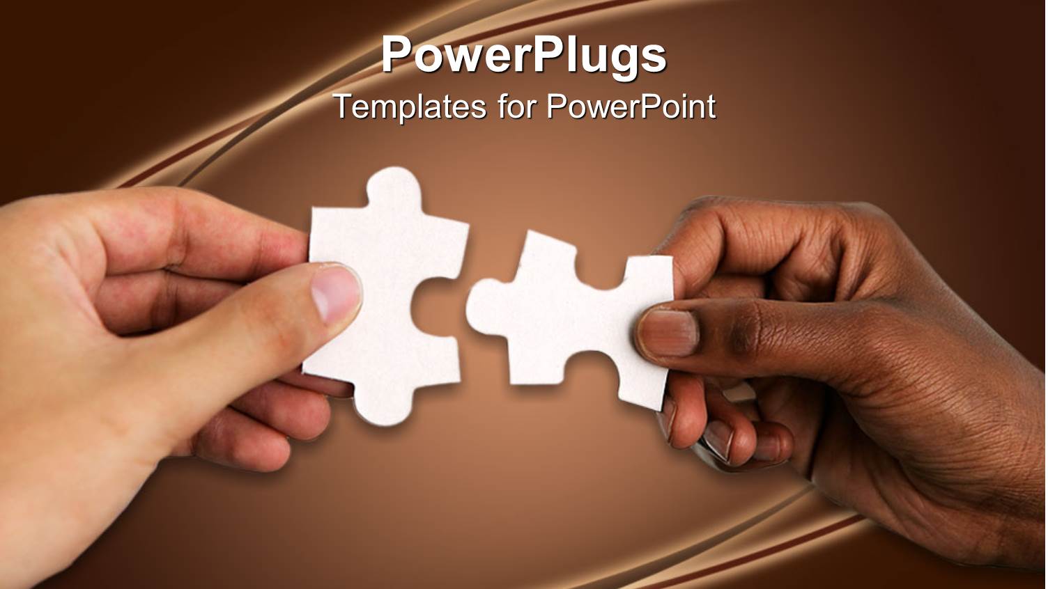 Hand of a White Person and a Black Person Uniting Jigsaw Puzzle Pieces Together