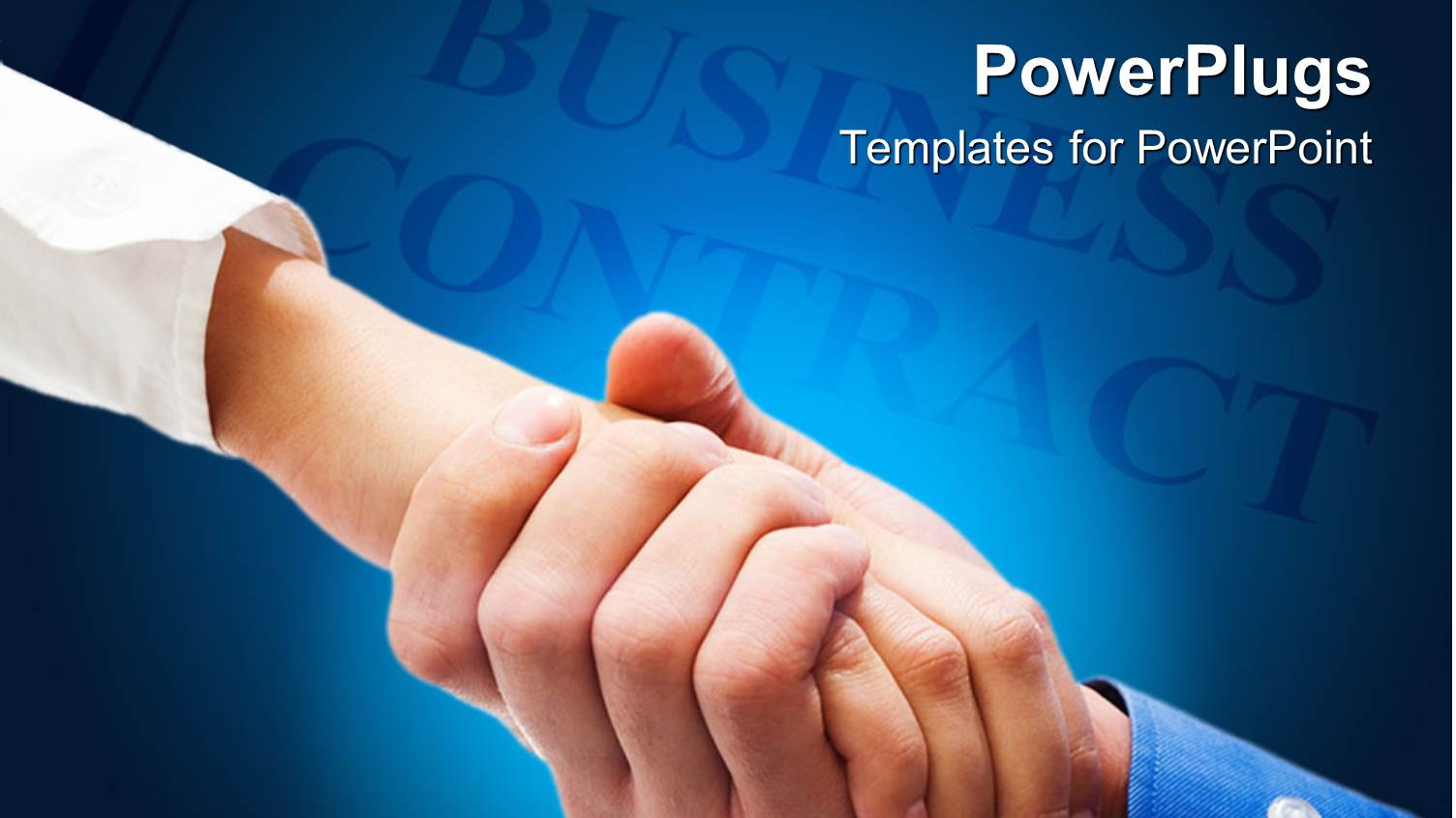 a Handshake with Business Contract in the Background