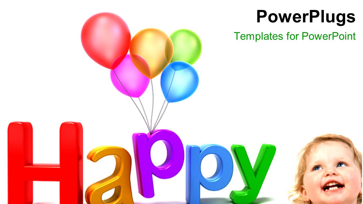 a Happy Baby with a Lot of Balloons and White Background