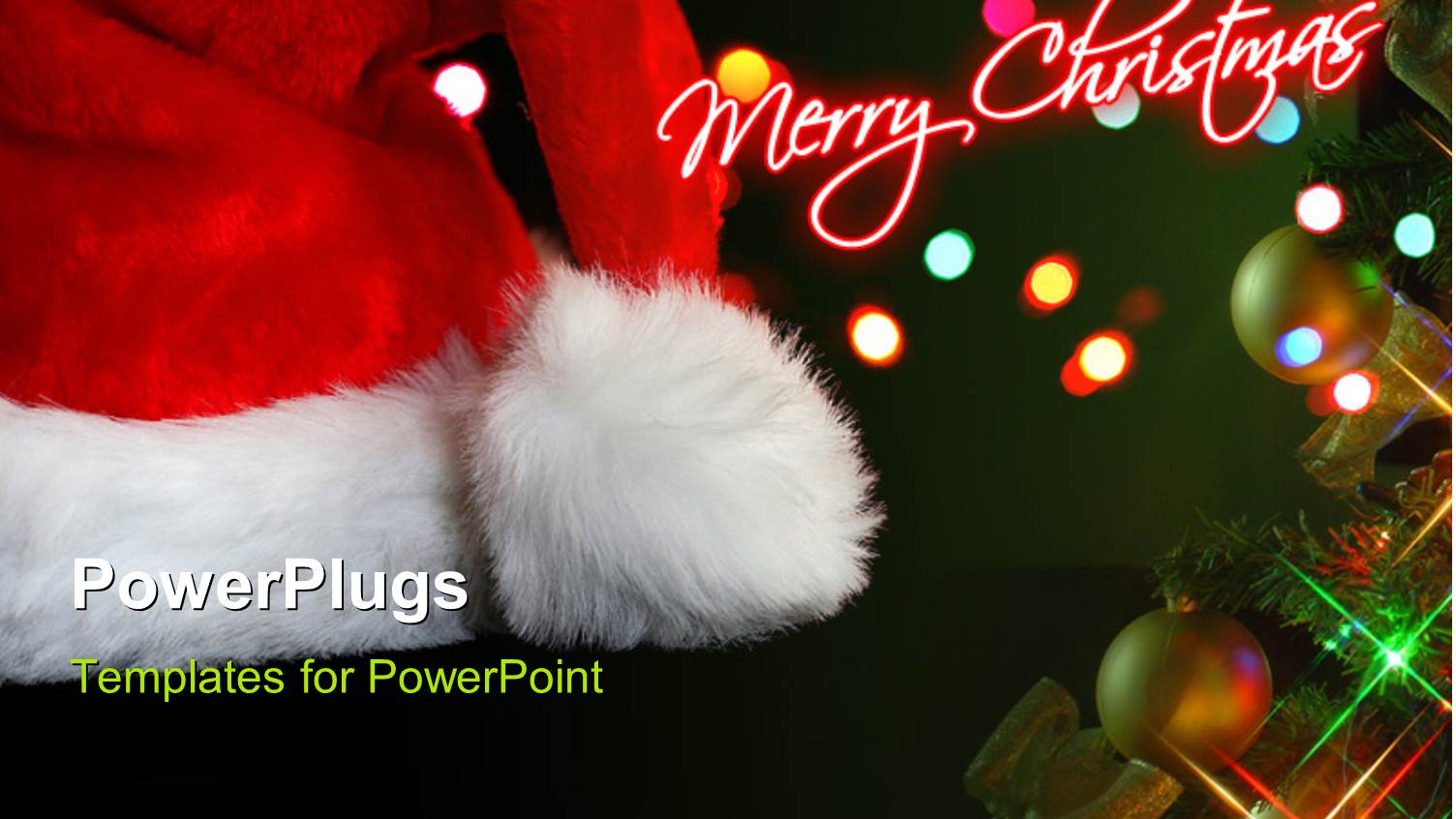 the Happy Christmas Celebrations with Lights in the Background