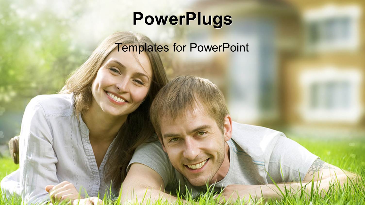 a Couple with a Building in the Background