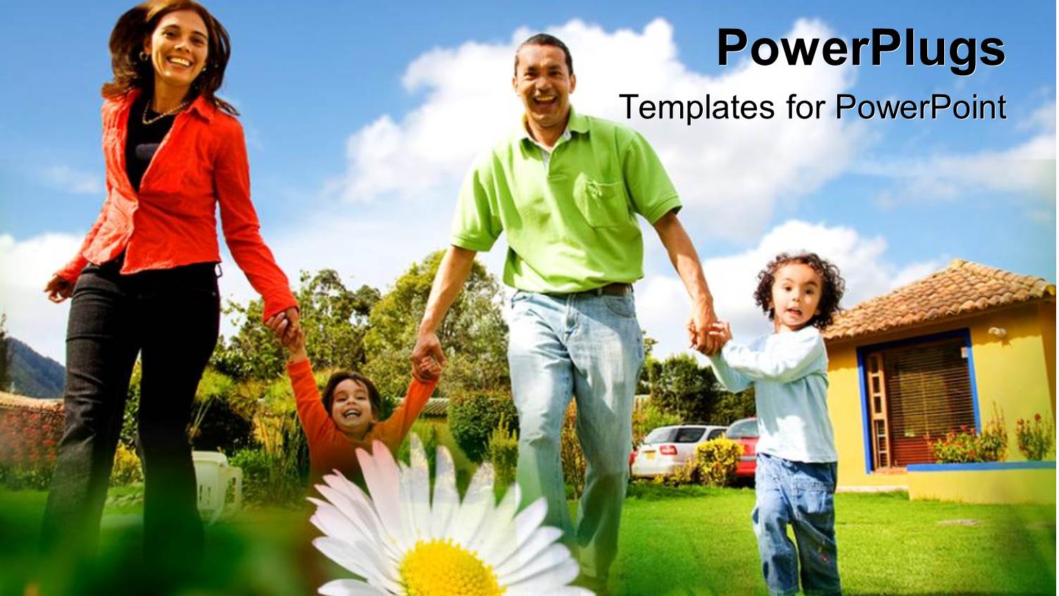 Happy Family Having Fun with Garden