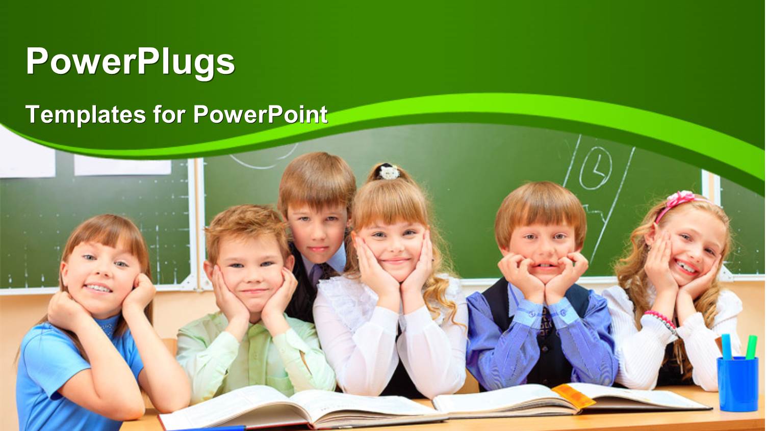 Happy School Children at a Classroom