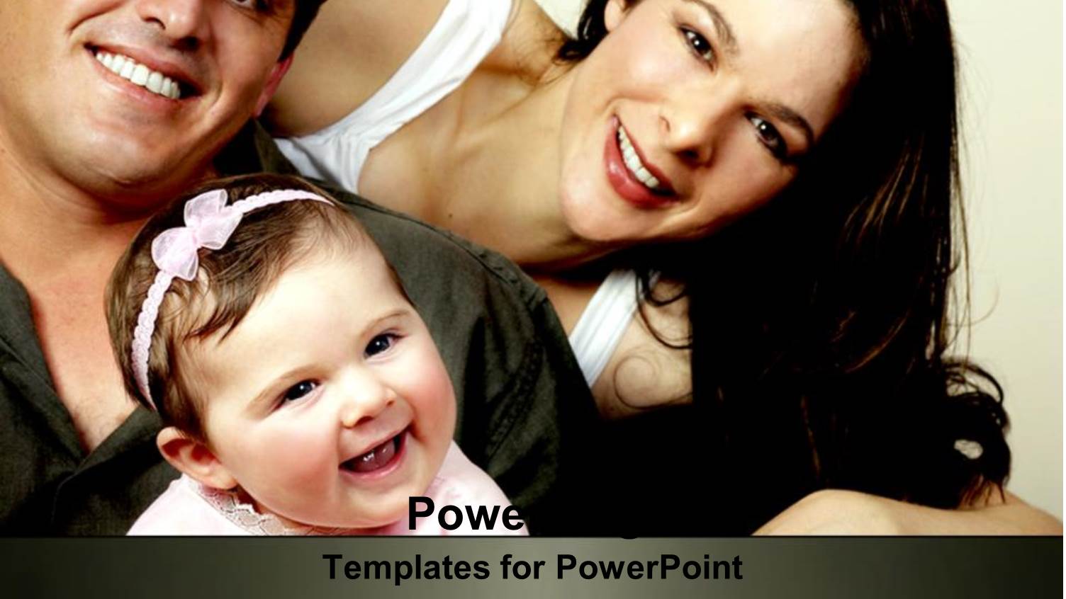 Happy Smiling Family, Father, Mother and Baby Smiling at the Camera in Beautiful Family Depiction