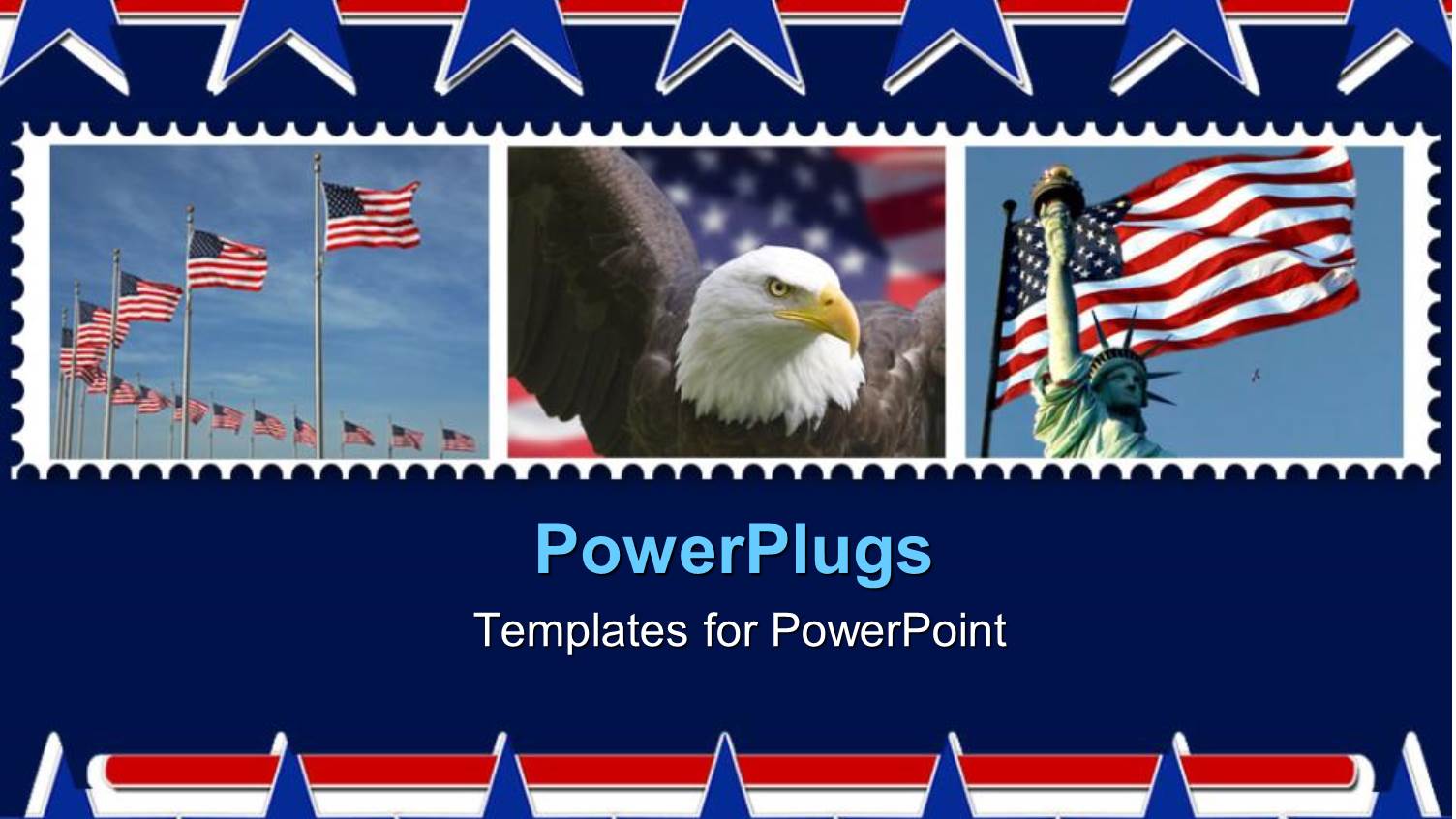 a Hawk and Statue of Liberty with American Flag in the Background