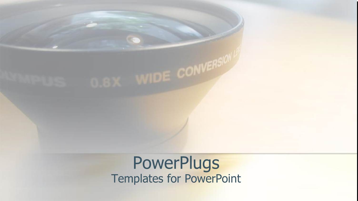 Head of a Camera Lens on a White Hue Background