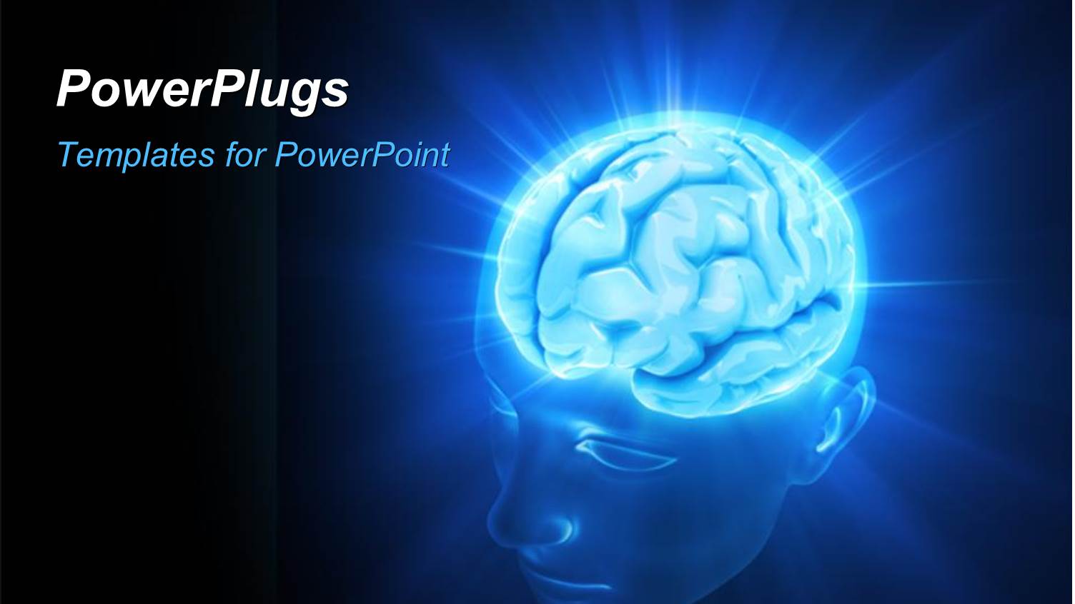 Head Illuminated by the Energy of the Brain with Black Color