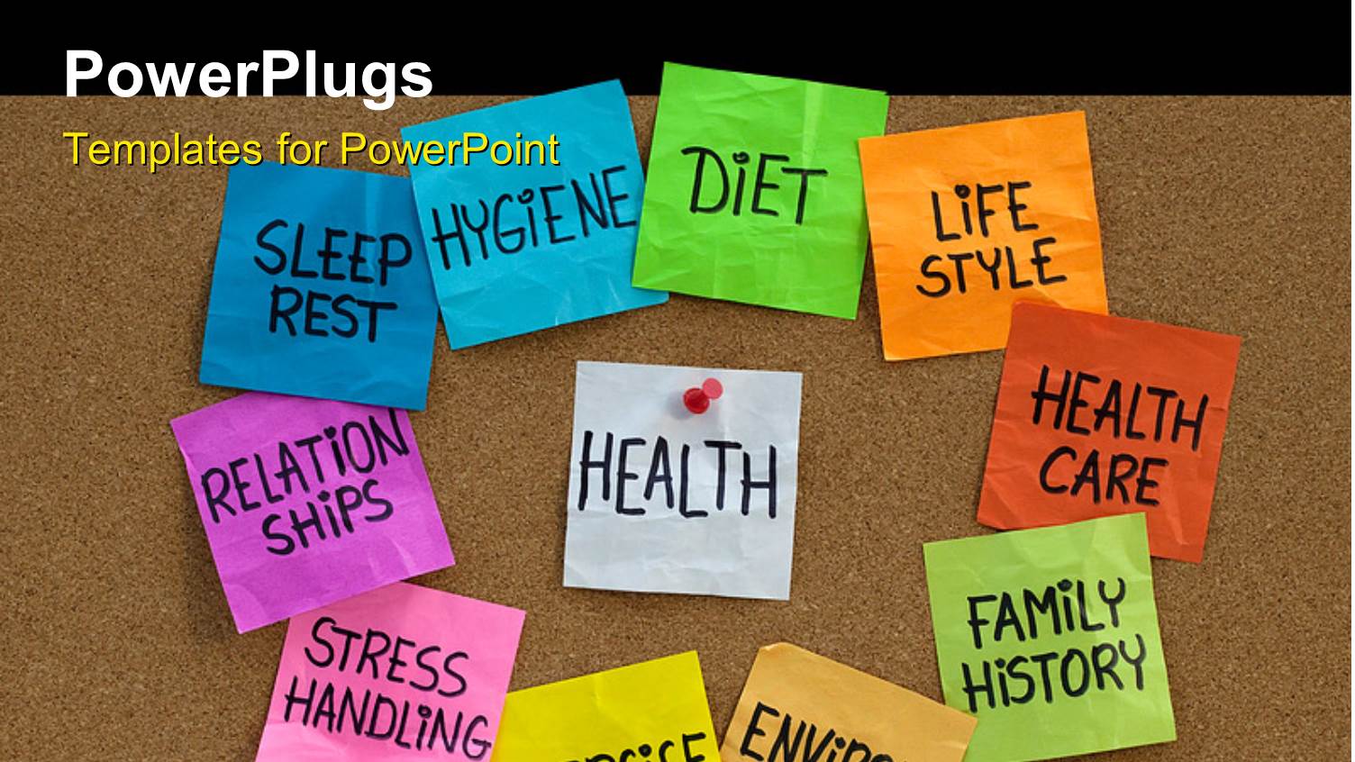 Health Concept with Keywords like Hygine, Diet, Exercise, Stress, Lifestyle Over Textured Background Depicting Health