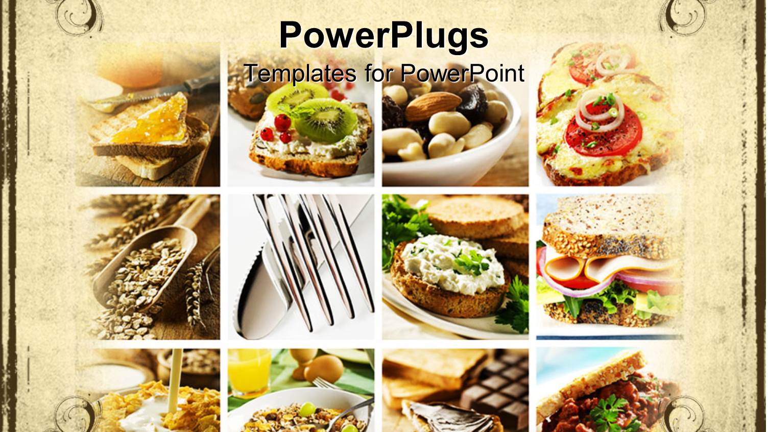 Healthy Food Carbohydrates with Fruit or Spread