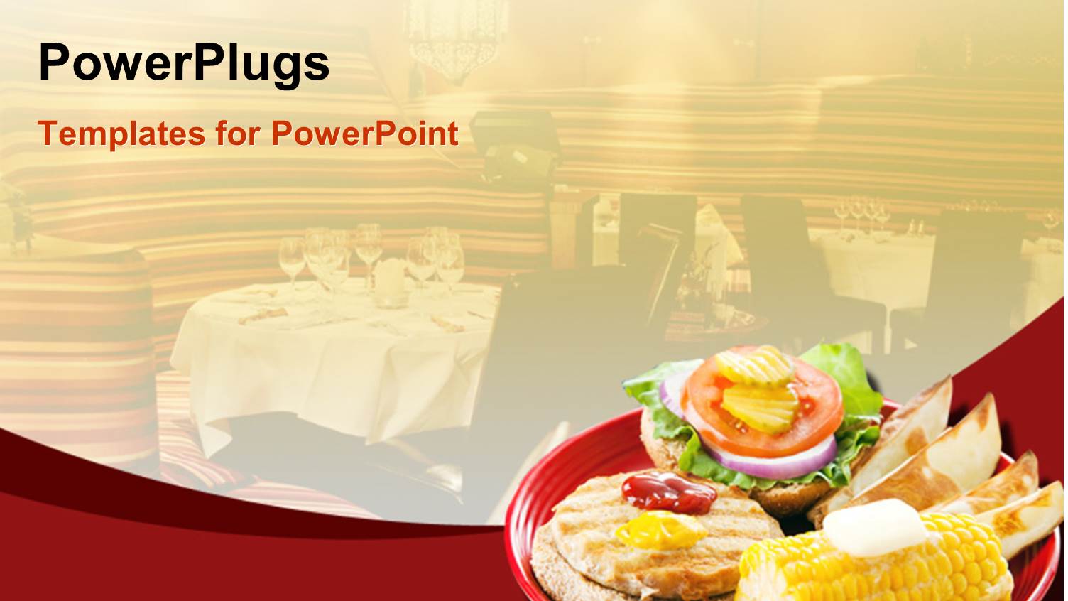 Healthy Turkey Burger on Whole Grain Bun, with Baked Potato Wedges and Corn on the Cob