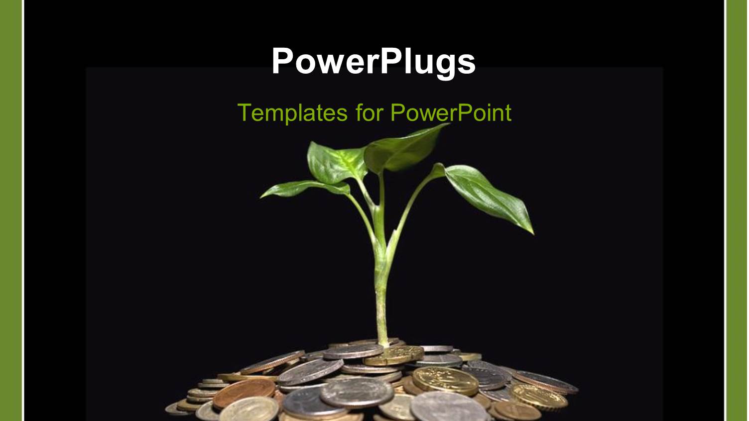 a Heap of Coins with a Plant Growing in the Middle