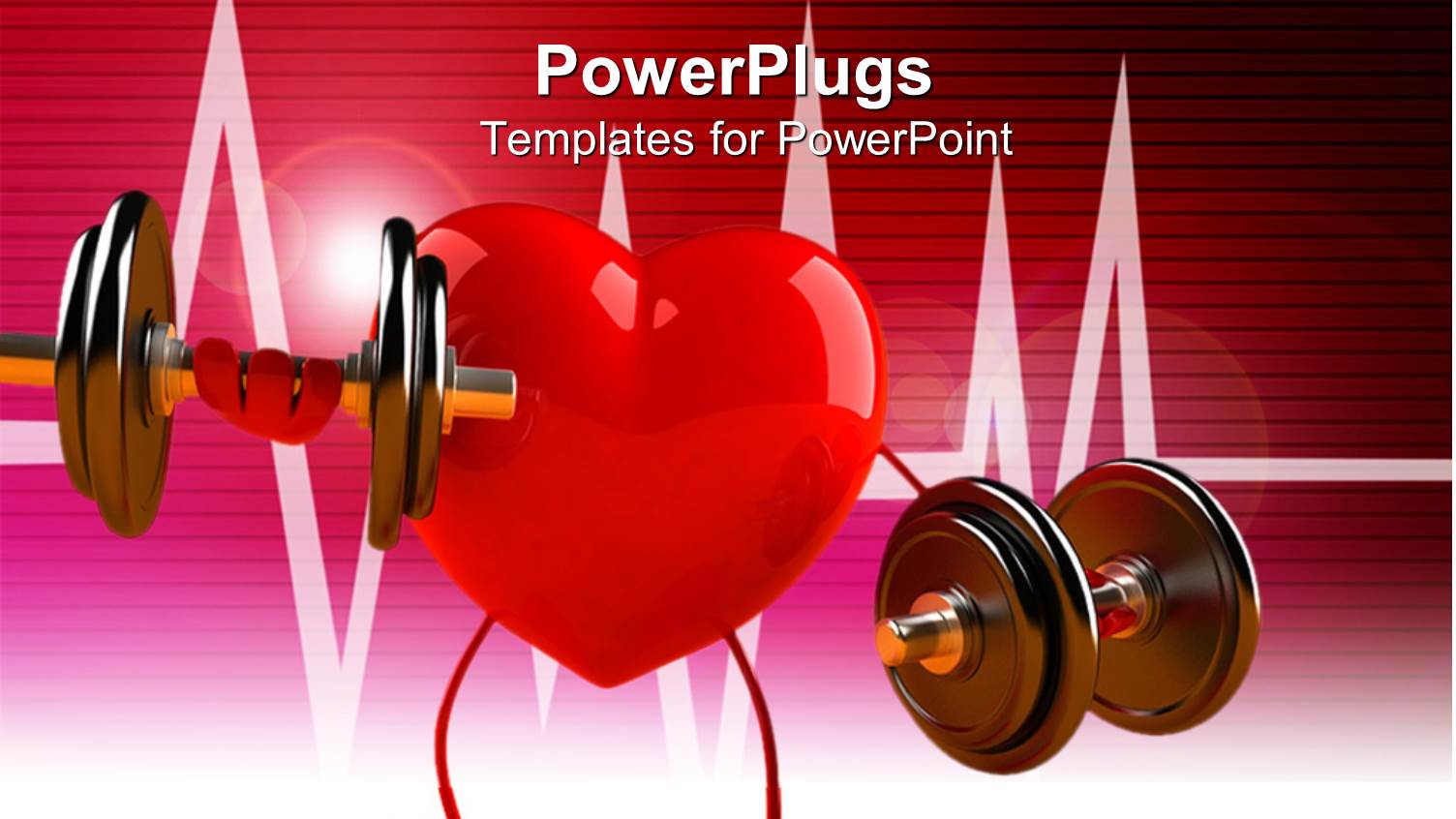 a Heart Holding Various Weights Along with a Heartbeat Line