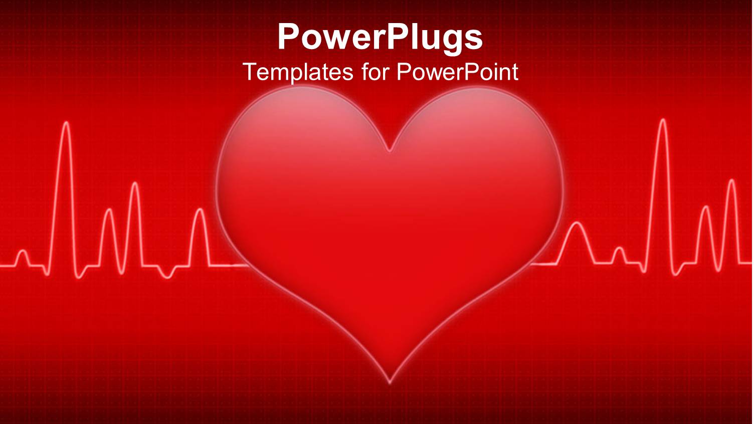 a Heart in the Middle of a Heartbeat Line with Red Background