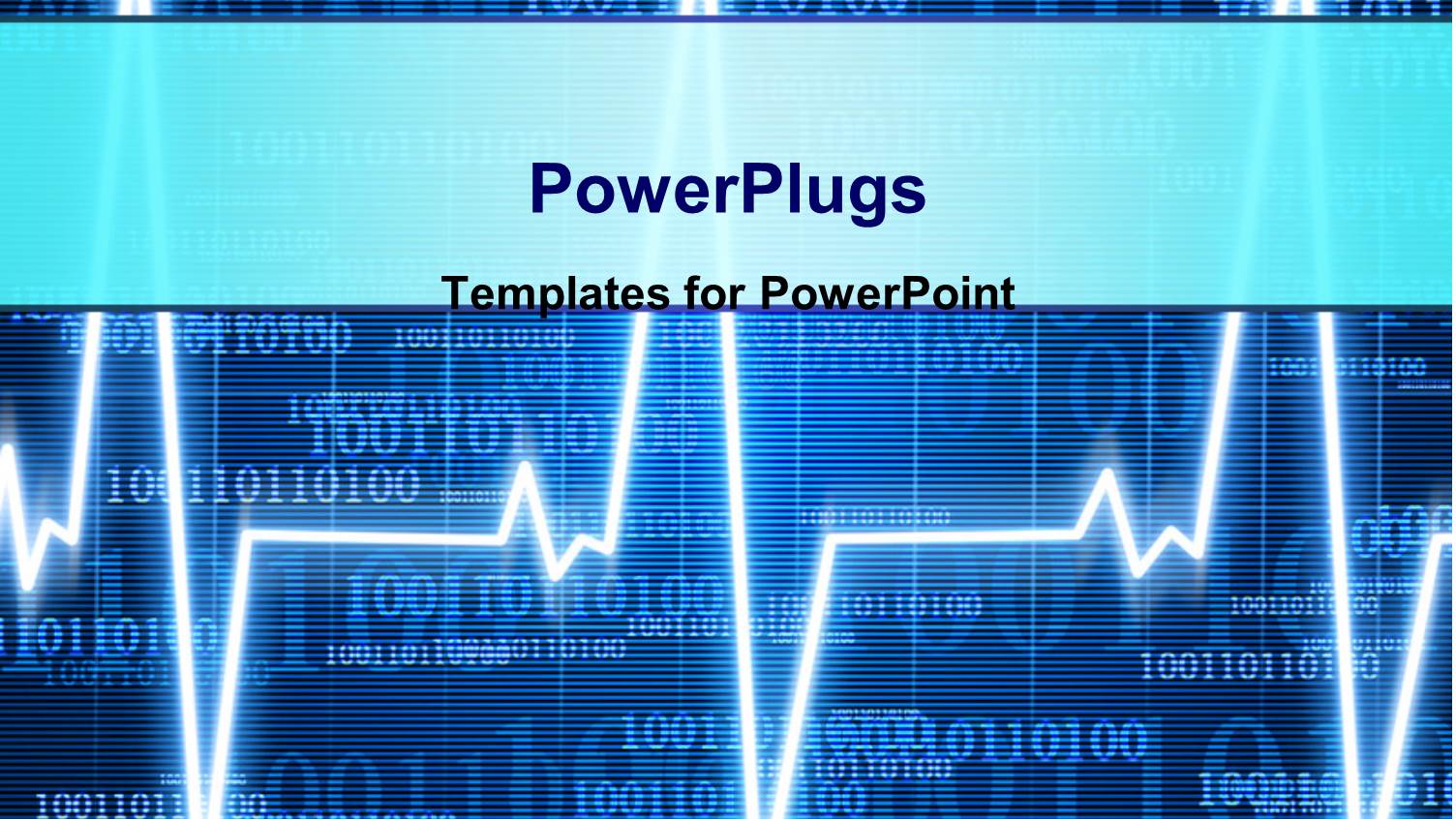 Heart Monitor on a Dark Blue Digital Background