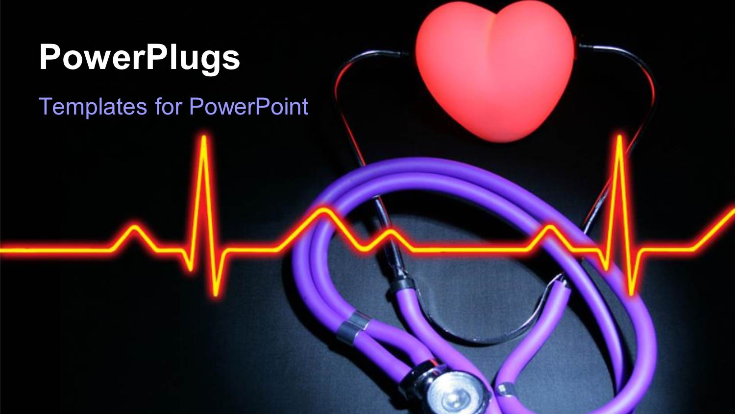 a Heart with a Stethoscope and a Heartbeat Line