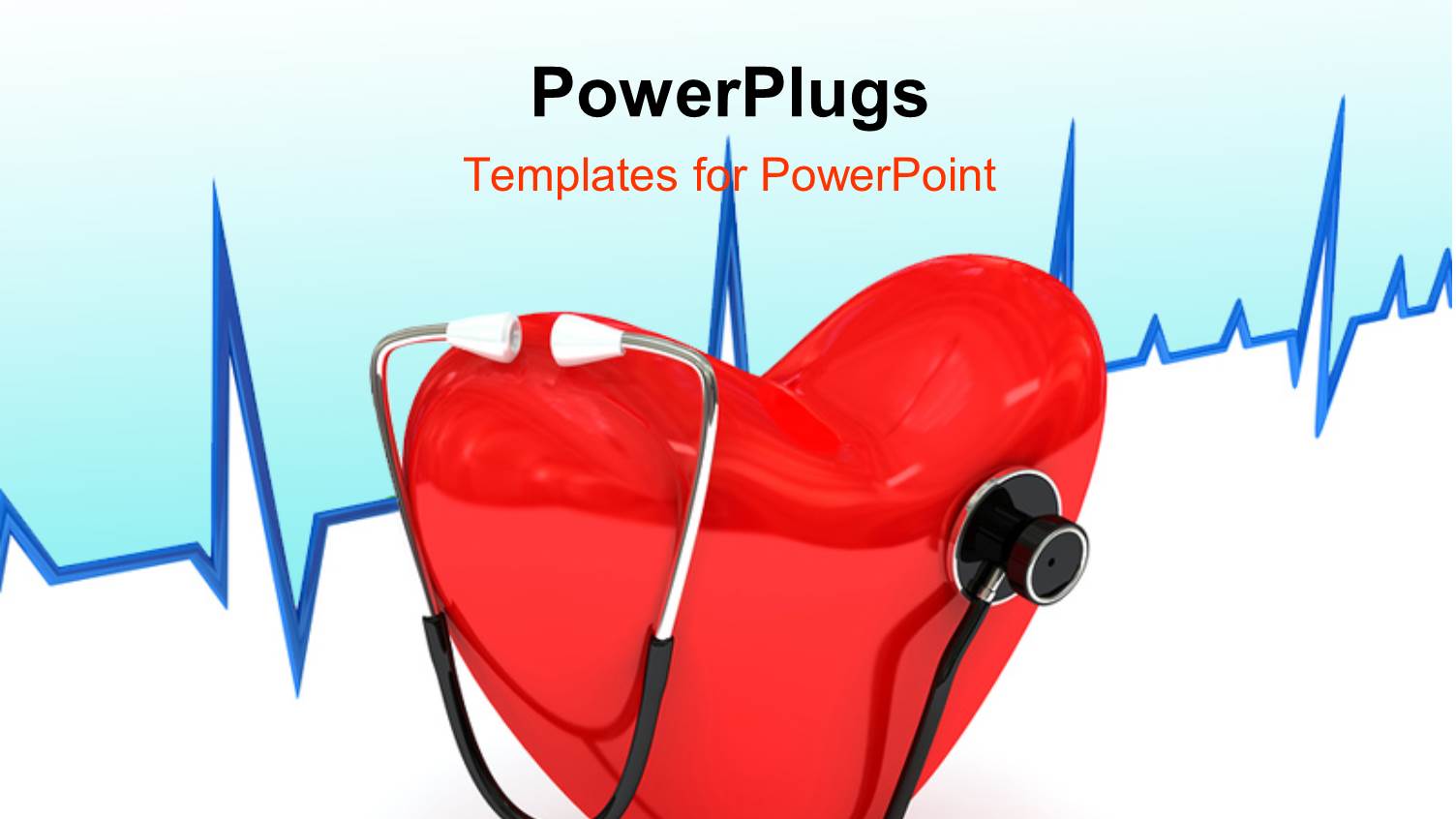 a Heart with a Stethoscope and Heartbeat Line in Background