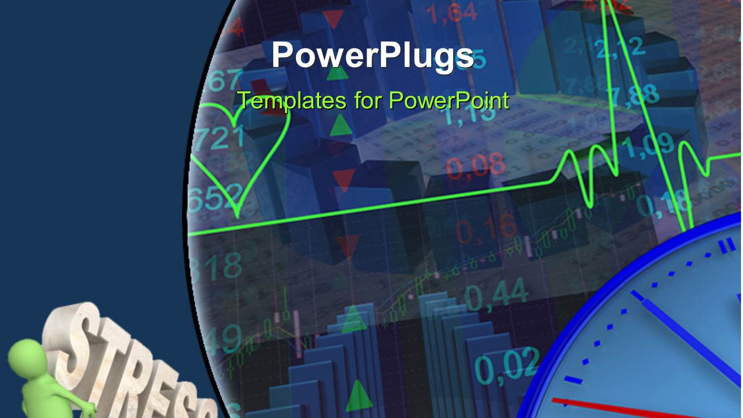 a Heartbeat Line with a Number of Stock Market Related Stuff