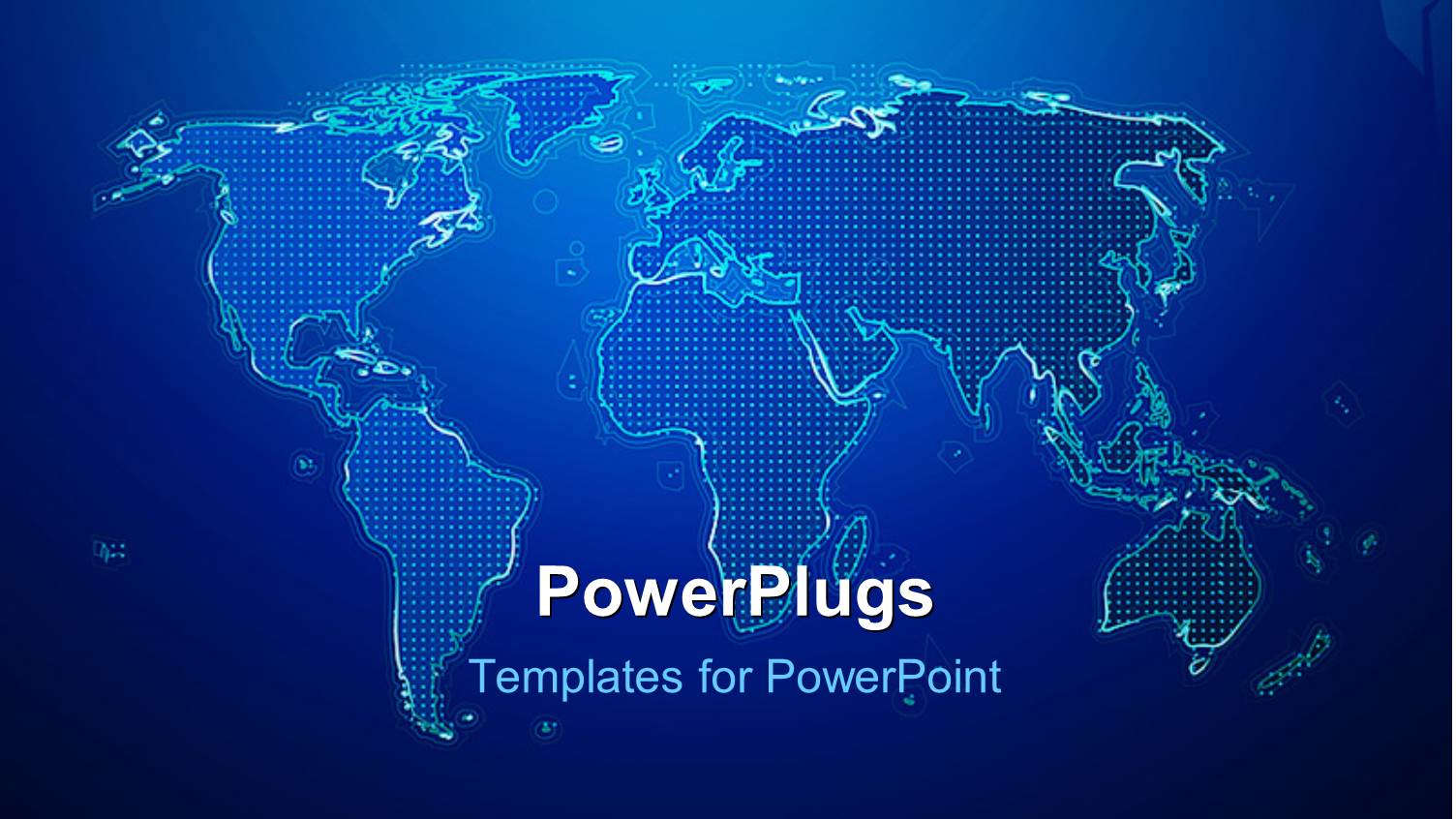 Hi-Tech World Map Placed on Dark Shades of Blue